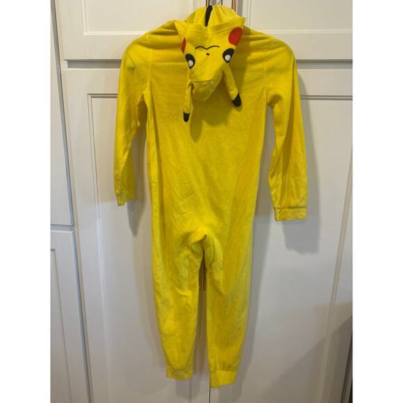 Child Kids Pokemon Pikachu Blanket Sleeper Hooded Pajamas Medium Size 8 - Picture 3 of 6